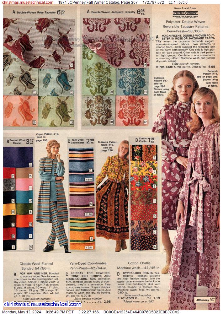 1971 JCPenney Fall Winter Catalog, Page 307
