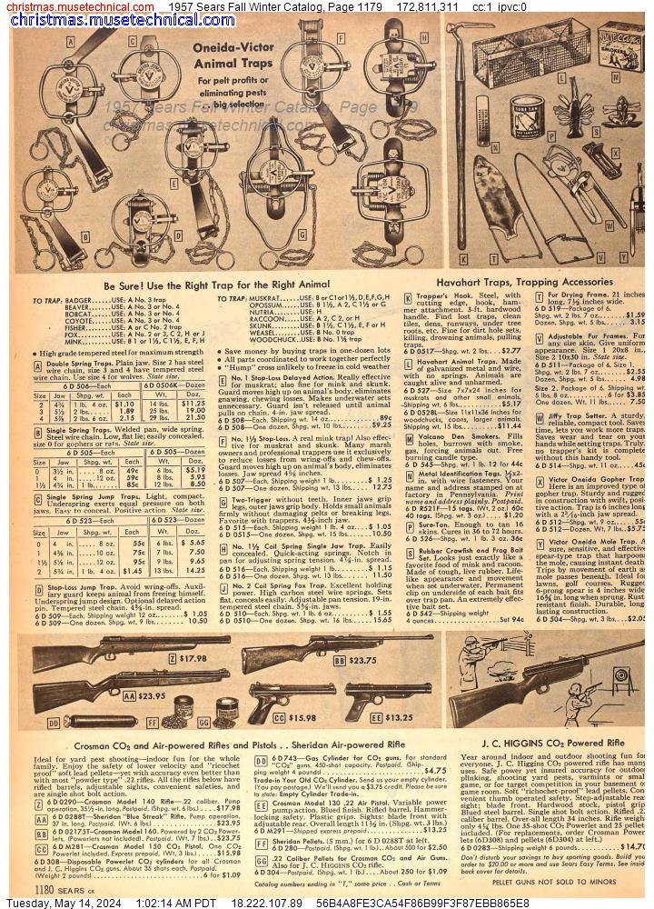 1957 Sears Fall Winter Catalog, Page 1179