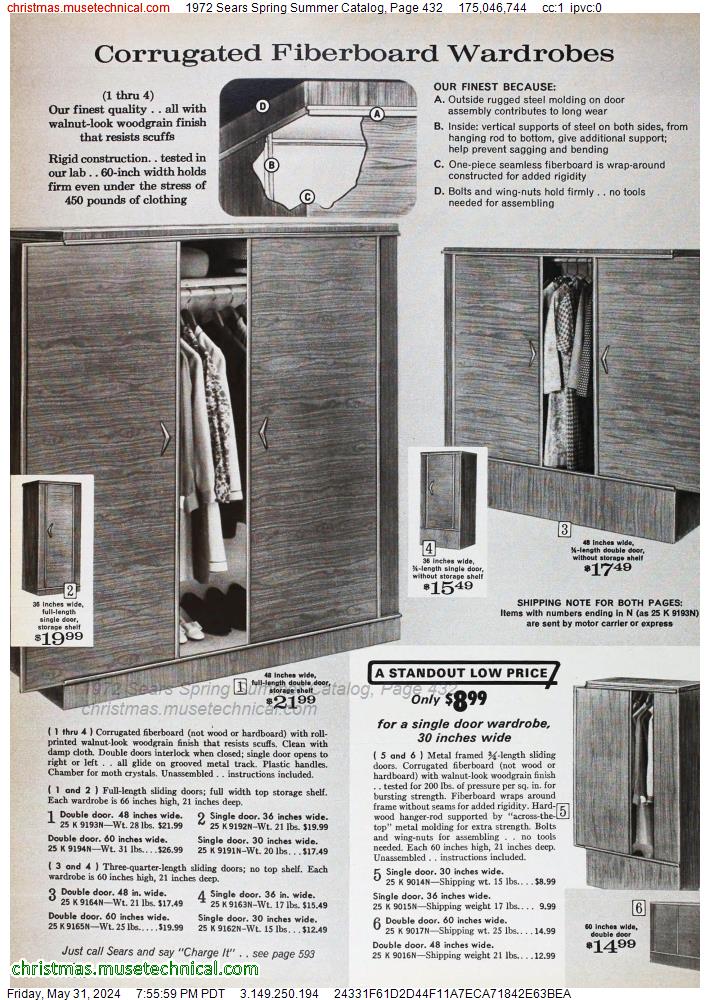 1972 Sears Spring Summer Catalog, Page 432