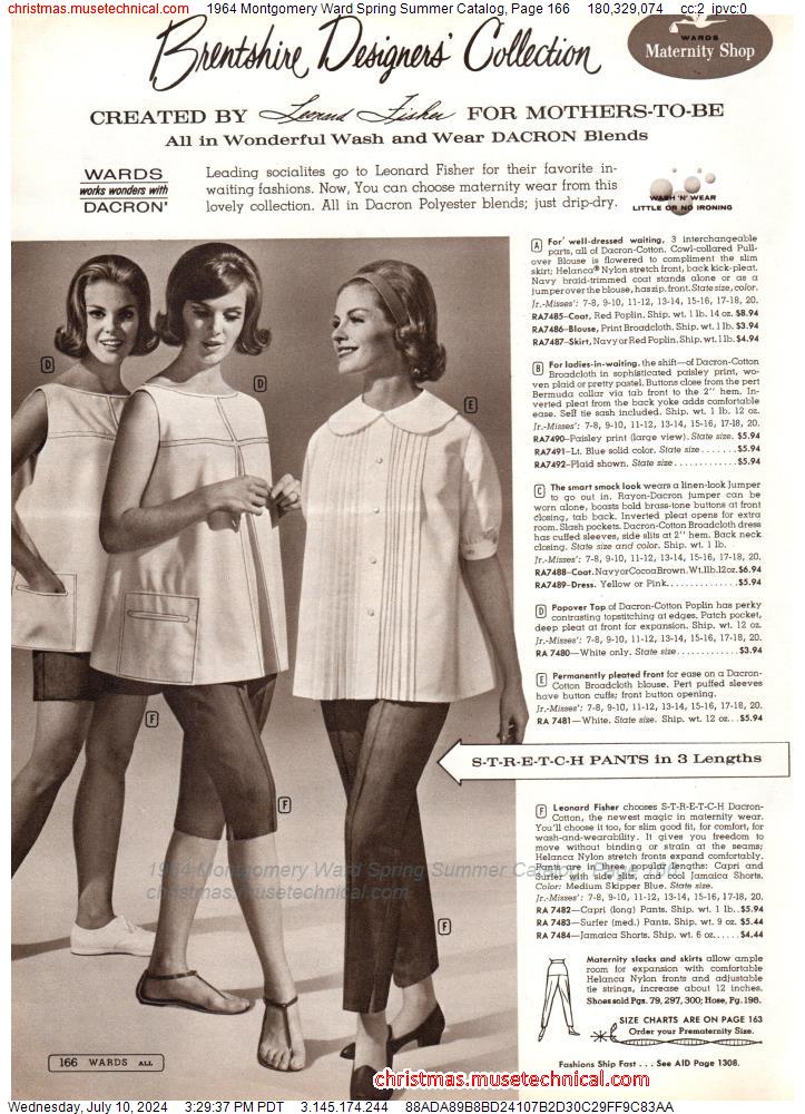 1964 Montgomery Ward Spring Summer Catalog, Page 166