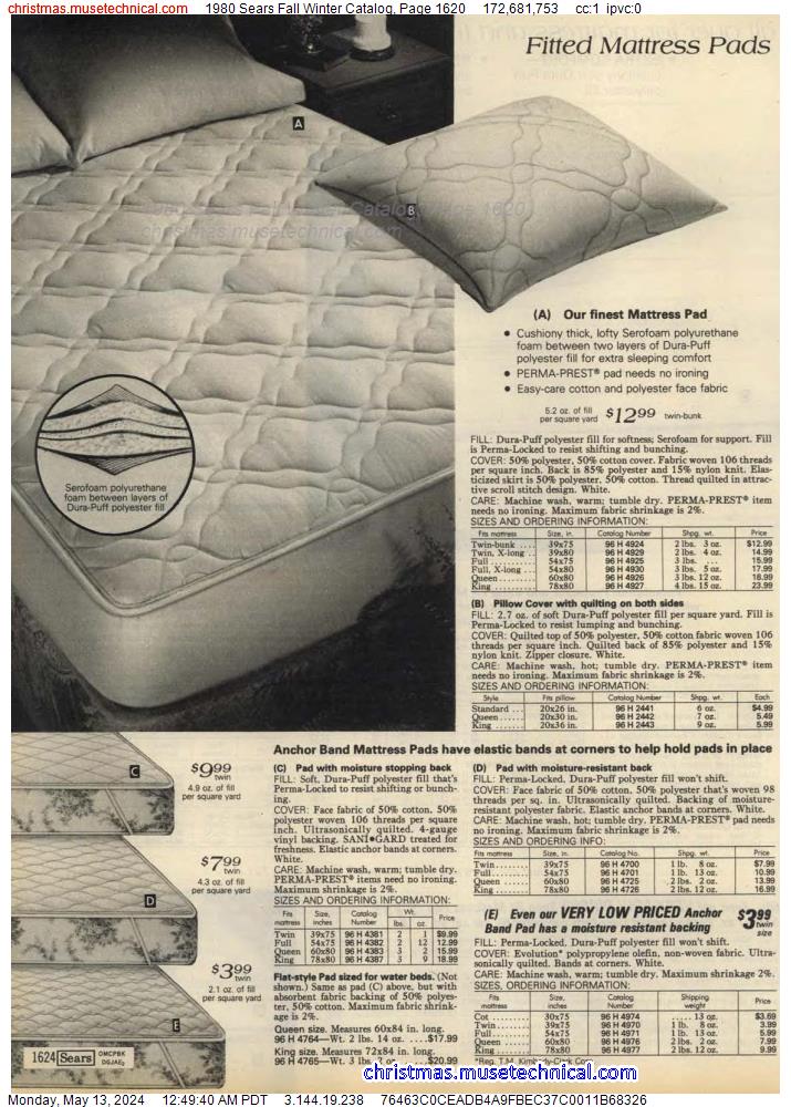 1980 Sears Fall Winter Catalog, Page 1620