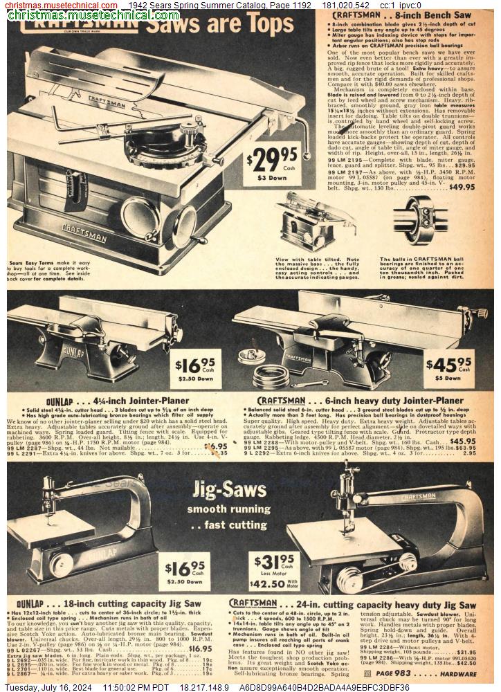 1942 Sears Spring Summer Catalog, Page 1192