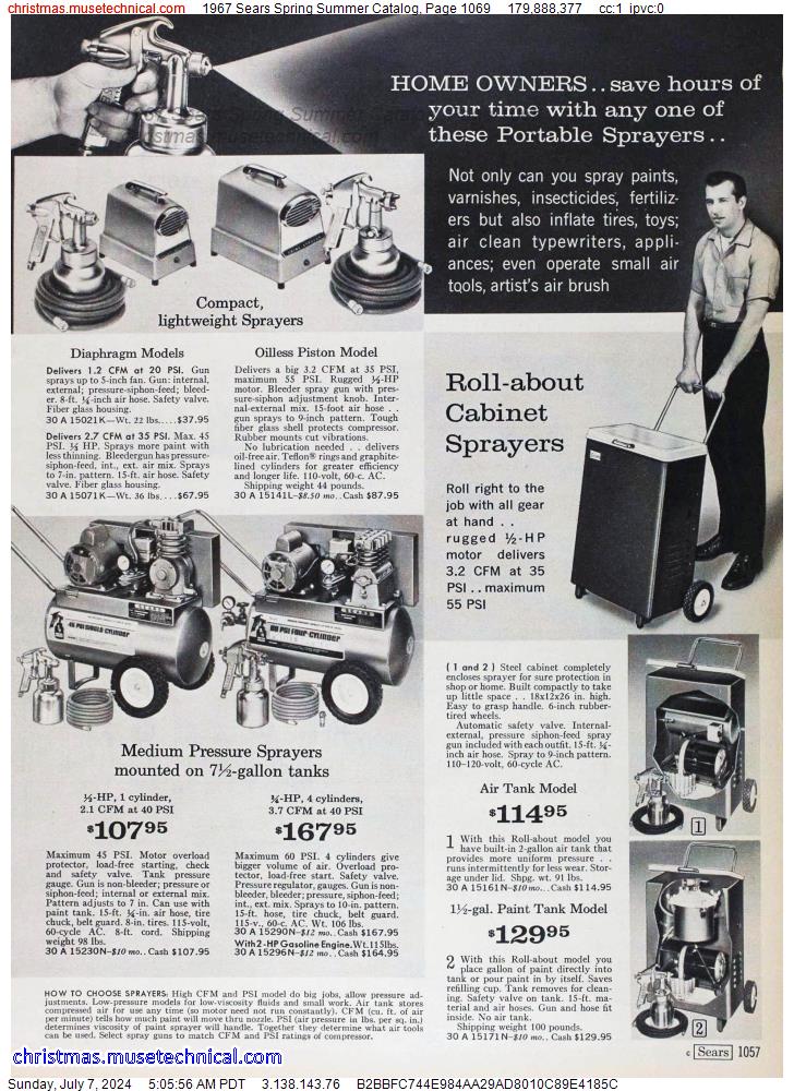 1967 Sears Spring Summer Catalog, Page 1069