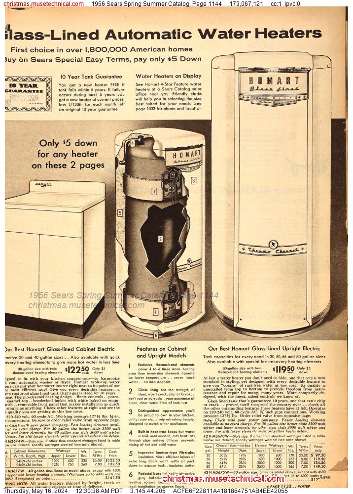 1956 Sears Spring Summer Catalog, Page 1144