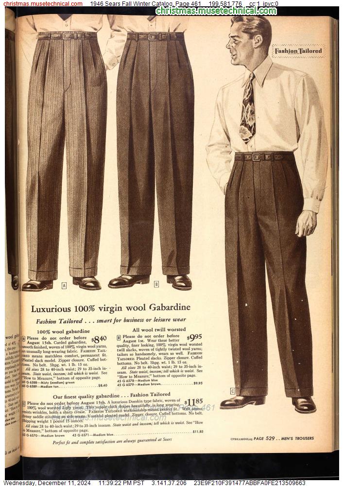 1946 Sears Fall Winter Catalog, Page 461