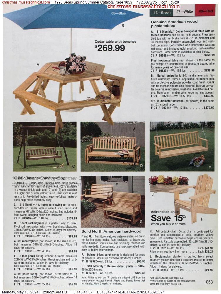 1993 Sears Spring Summer Catalog, Page 1053