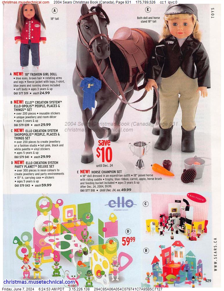 2004 Sears Christmas Book (Canada), Page 931