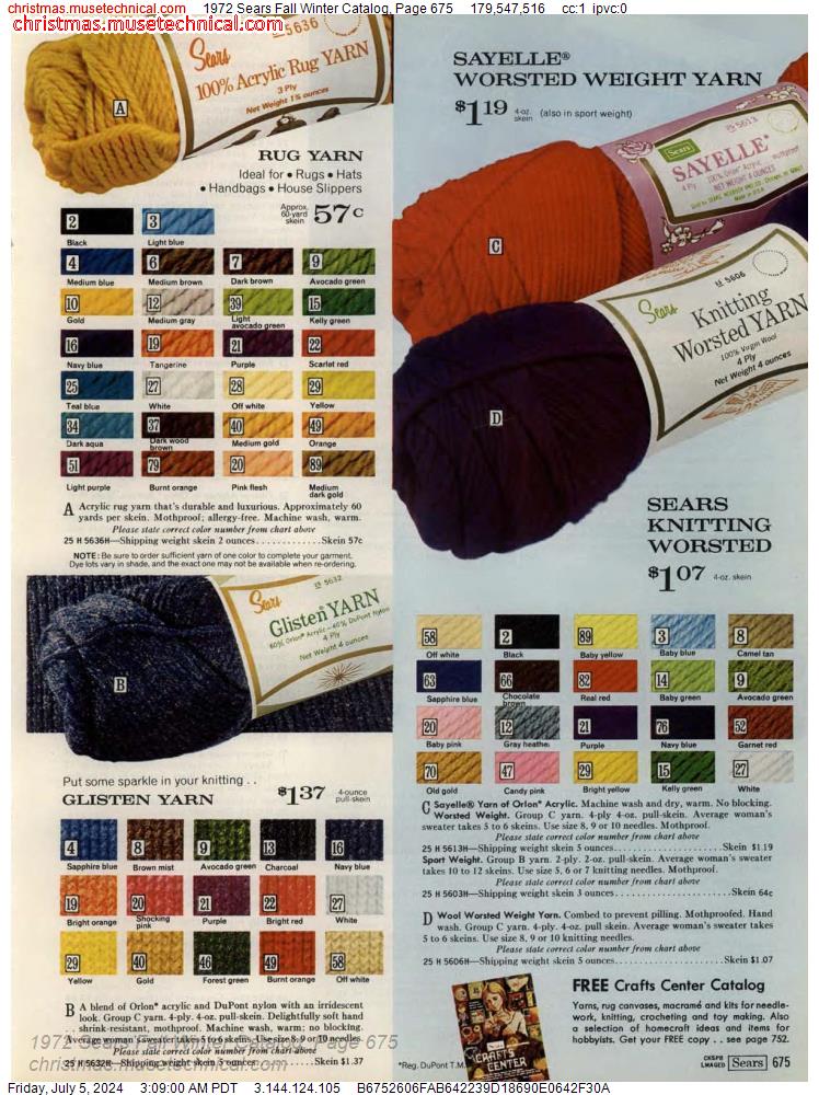 1972 Sears Fall Winter Catalog, Page 675