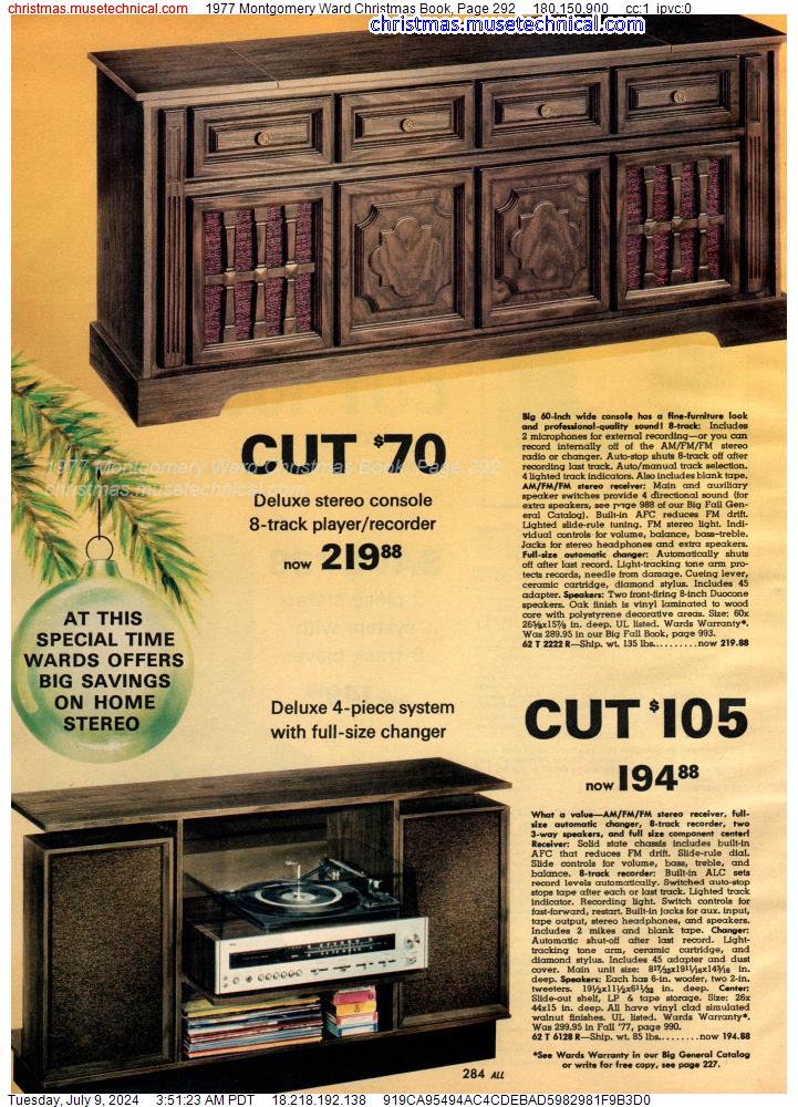 1977 Montgomery Ward Christmas Book, Page 292