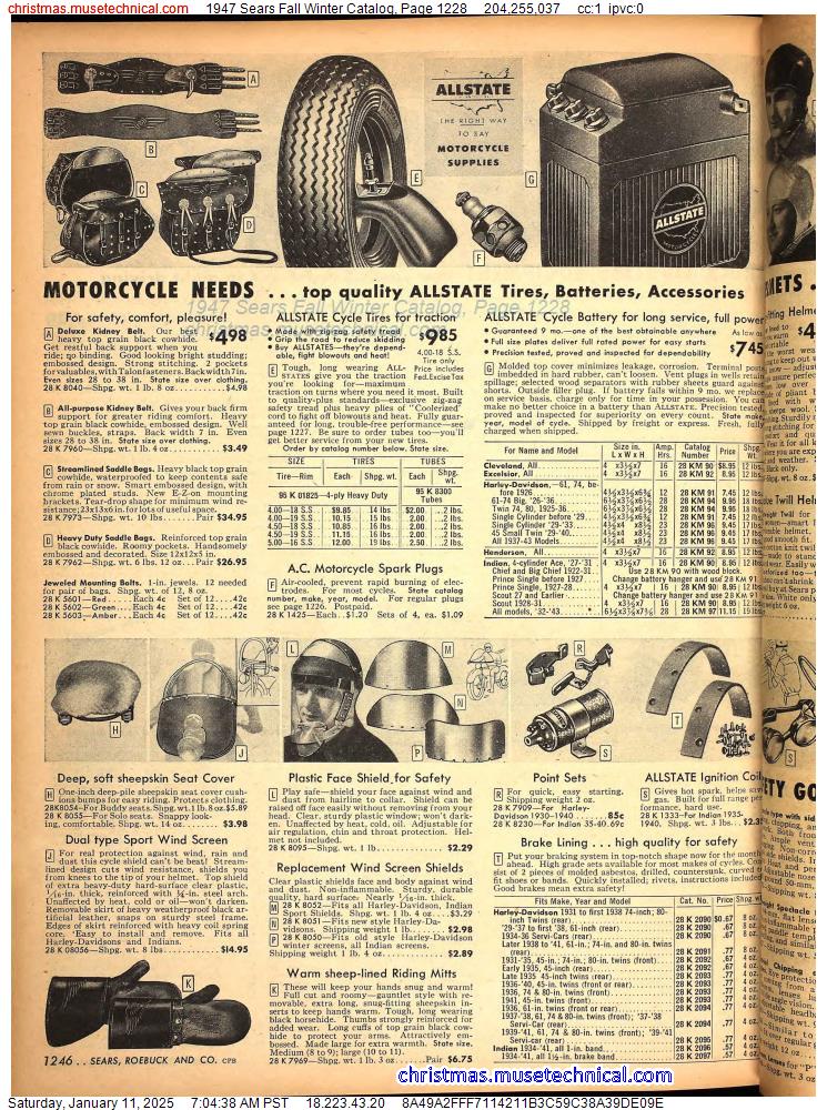 1947 Sears Fall Winter Catalog, Page 1228