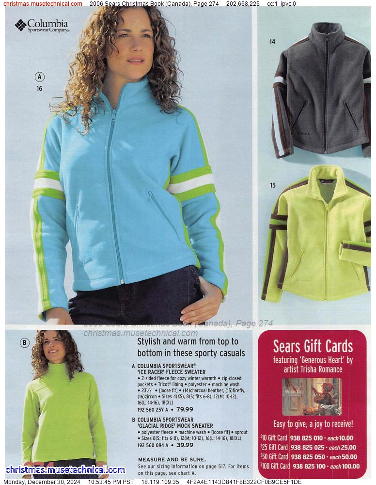 2006 Sears Christmas Book (Canada), Page 274