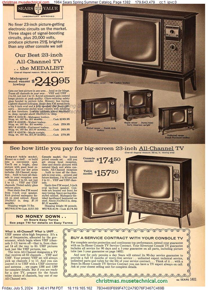 1964 Sears Spring Summer Catalog, Page 1382