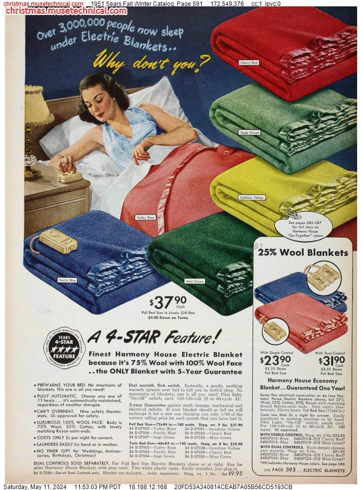 1951 Sears Fall Winter Catalog, Page 591