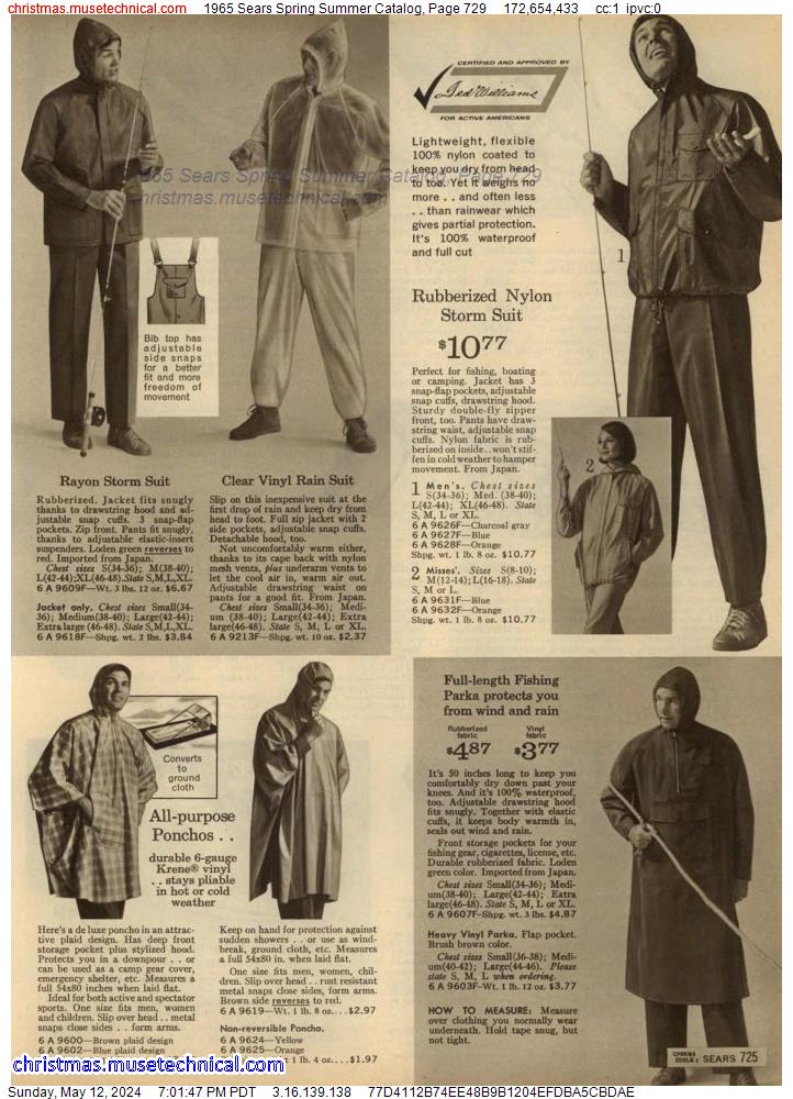1965 Sears Spring Summer Catalog, Page 729