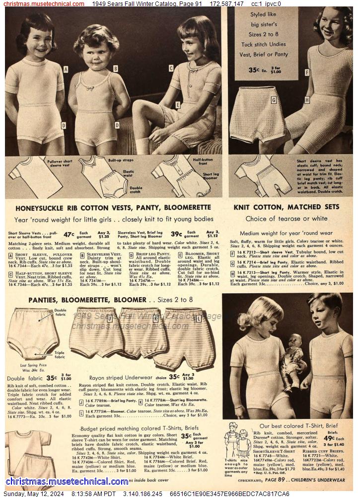 1949 Sears Fall Winter Catalog, Page 91