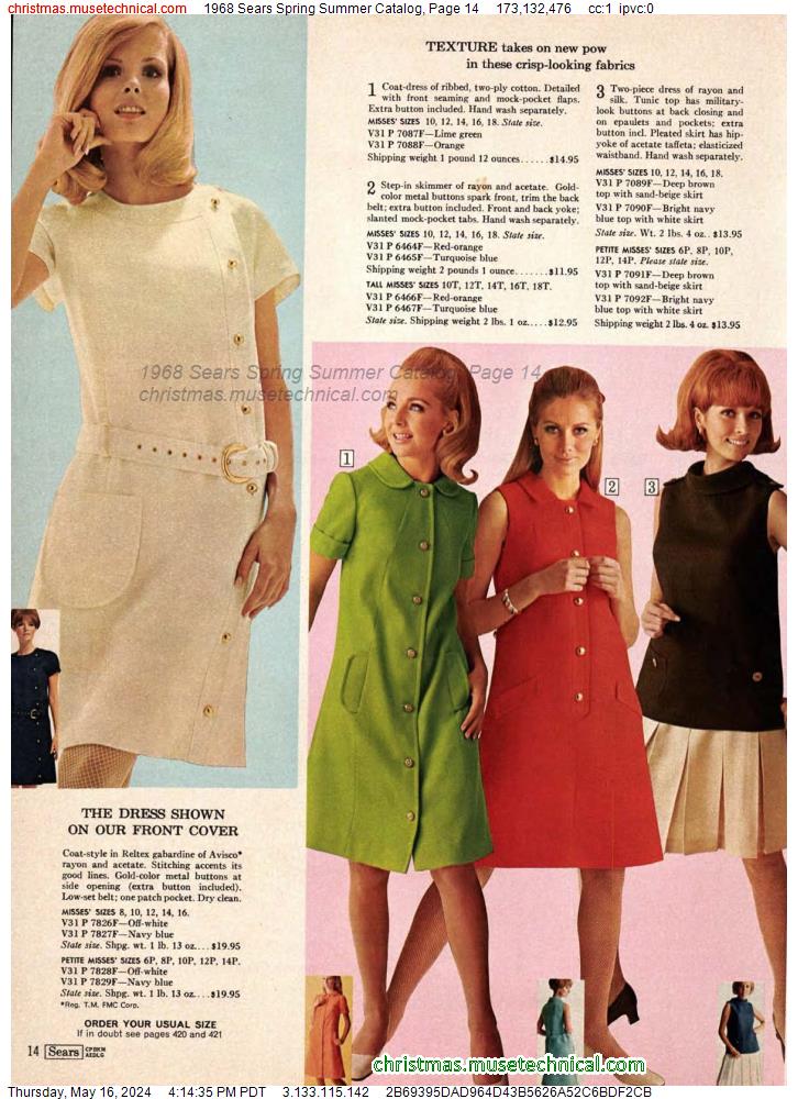 1968 Sears Spring Summer Catalog, Page 14 - Catalogs & Wishbooks