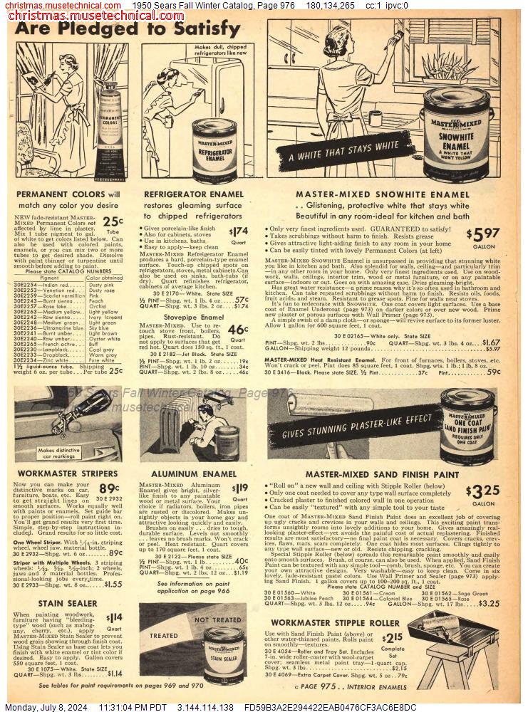 1950 Sears Fall Winter Catalog, Page 976