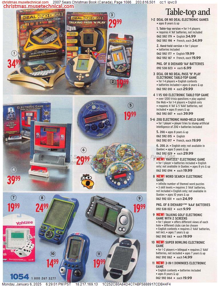 2007 Sears Christmas Book (Canada), Page 1086