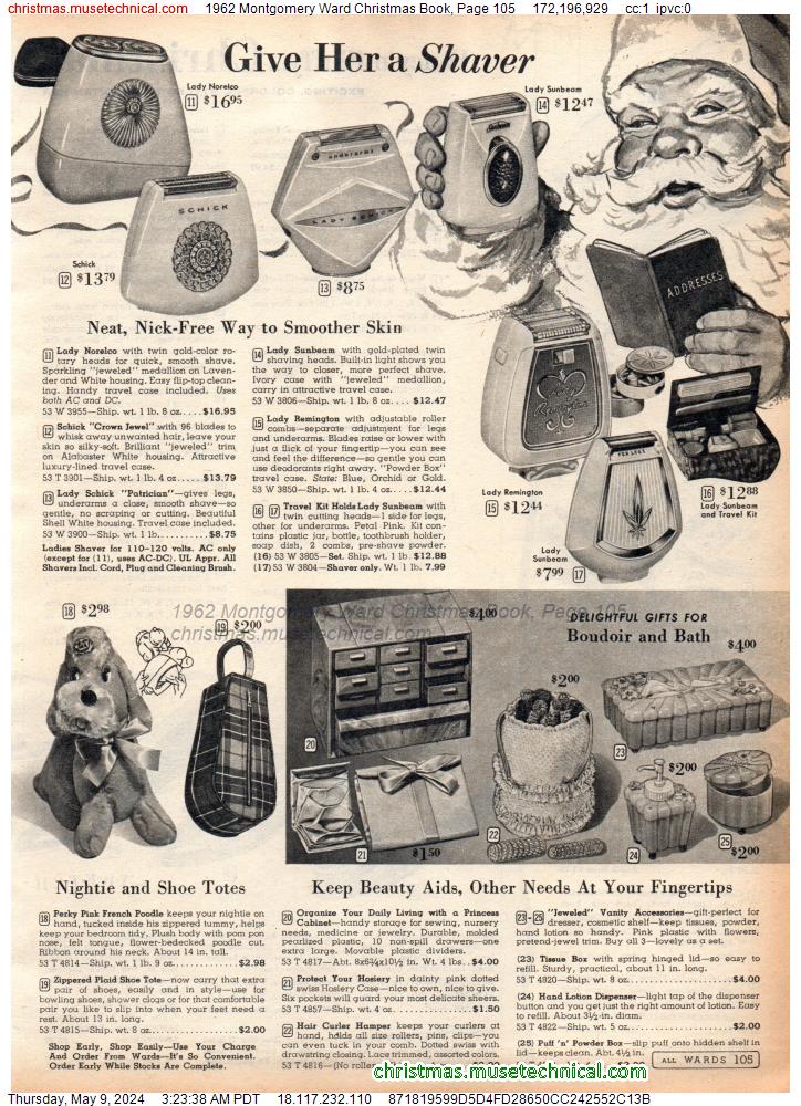 1962 Montgomery Ward Christmas Book, Page 105
