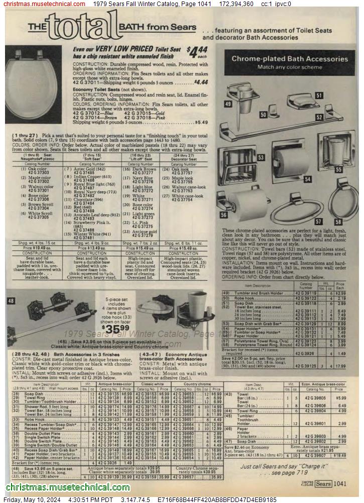 1979 Sears Fall Winter Catalog, Page 1041