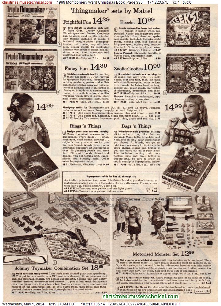 1969 Montgomery Ward Christmas Book, Page 335