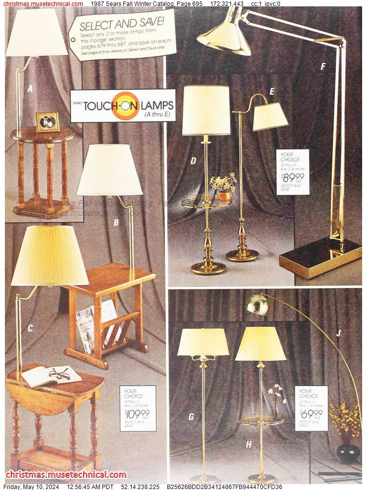 1987 Sears Fall Winter Catalog, Page 695