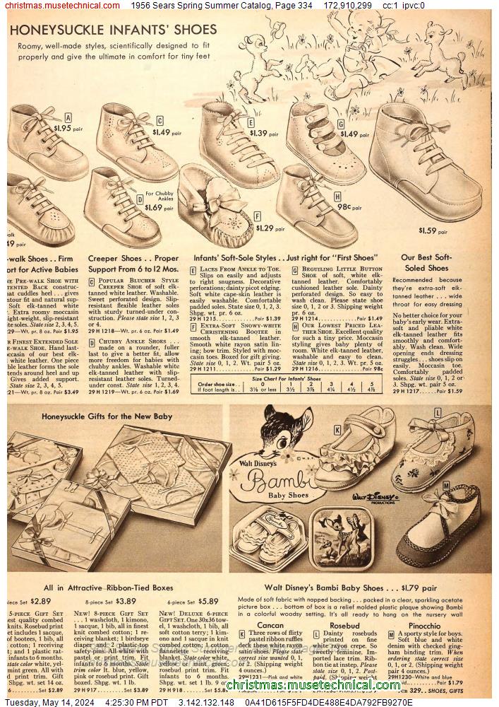 1956 Sears Spring Summer Catalog, Page 334
