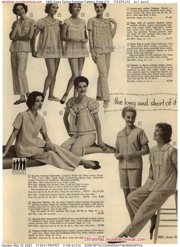 1960 Sears Spring Summer Catalog, Page 211