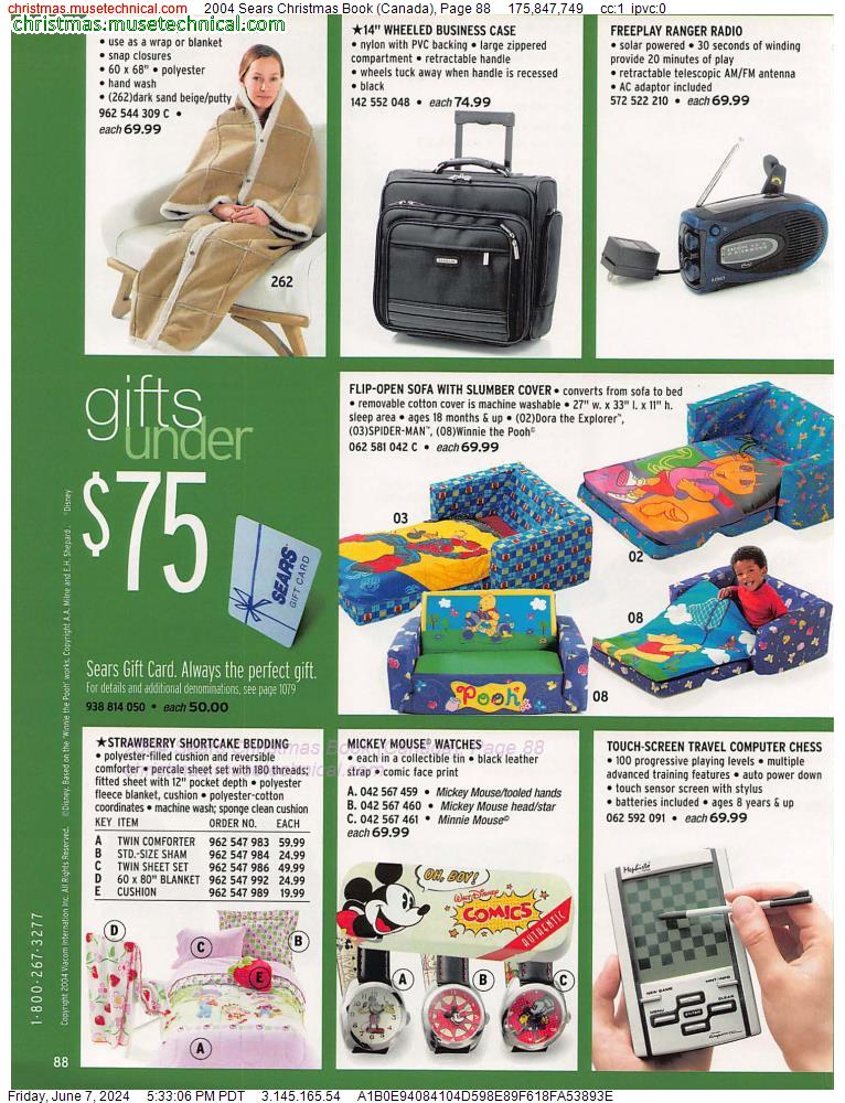 2004 Sears Christmas Book (Canada), Page 88