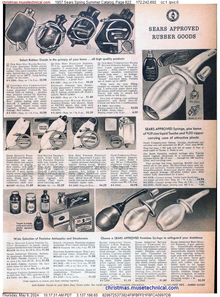 1957 Sears Spring Summer Catalog, Page 622