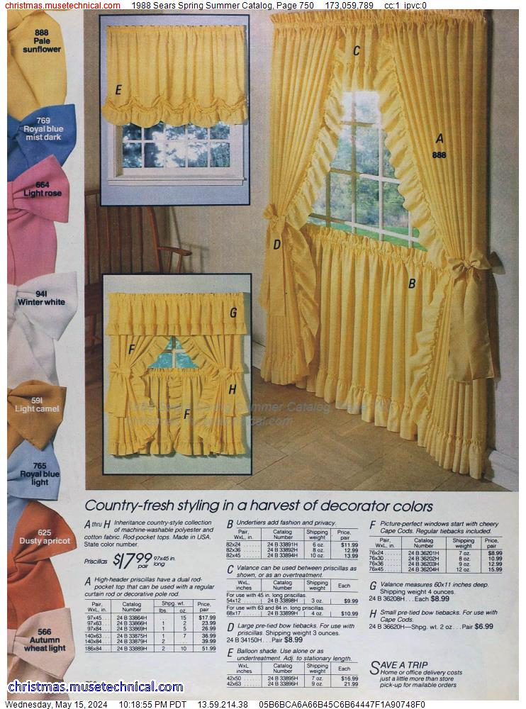 1988 Sears Spring Summer Catalog, Page 750