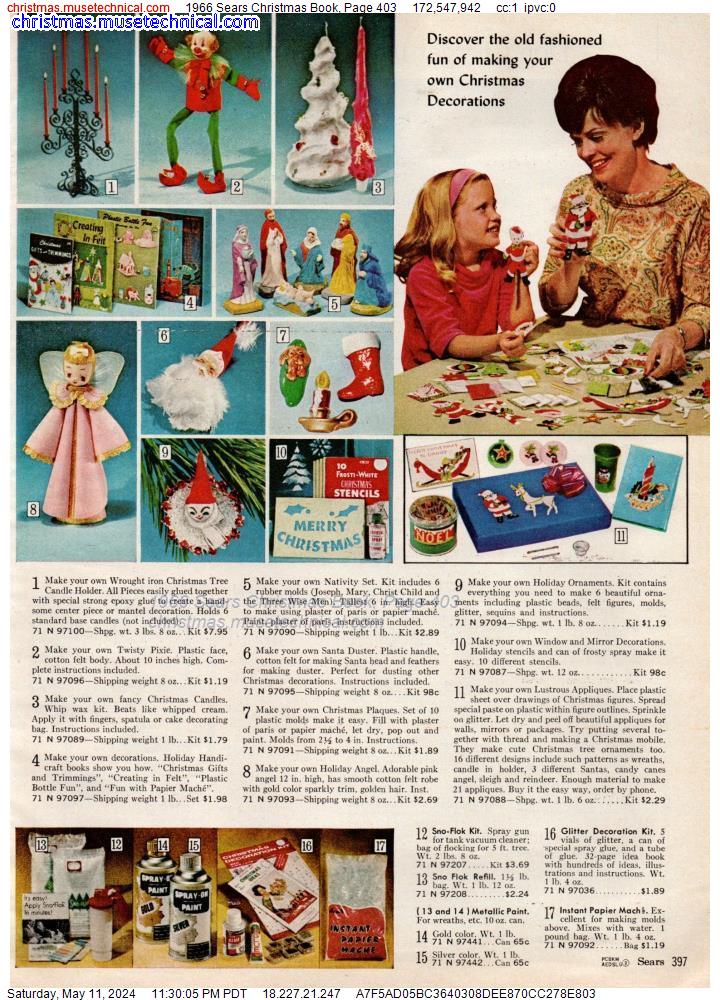 1966 Sears Christmas Book, Page 403
