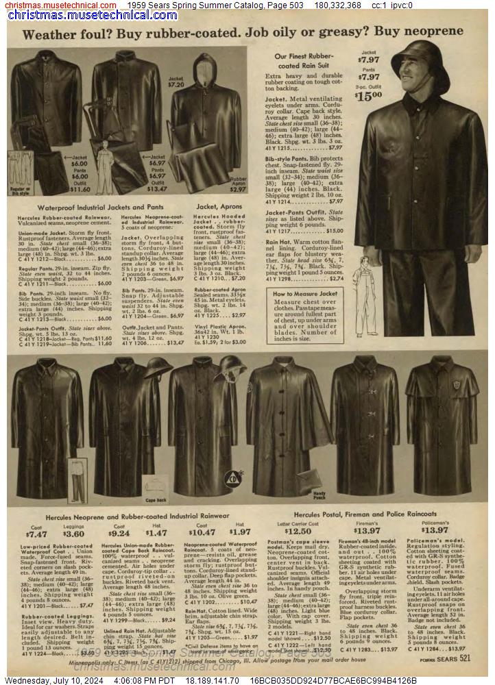 1959 Sears Spring Summer Catalog, Page 503