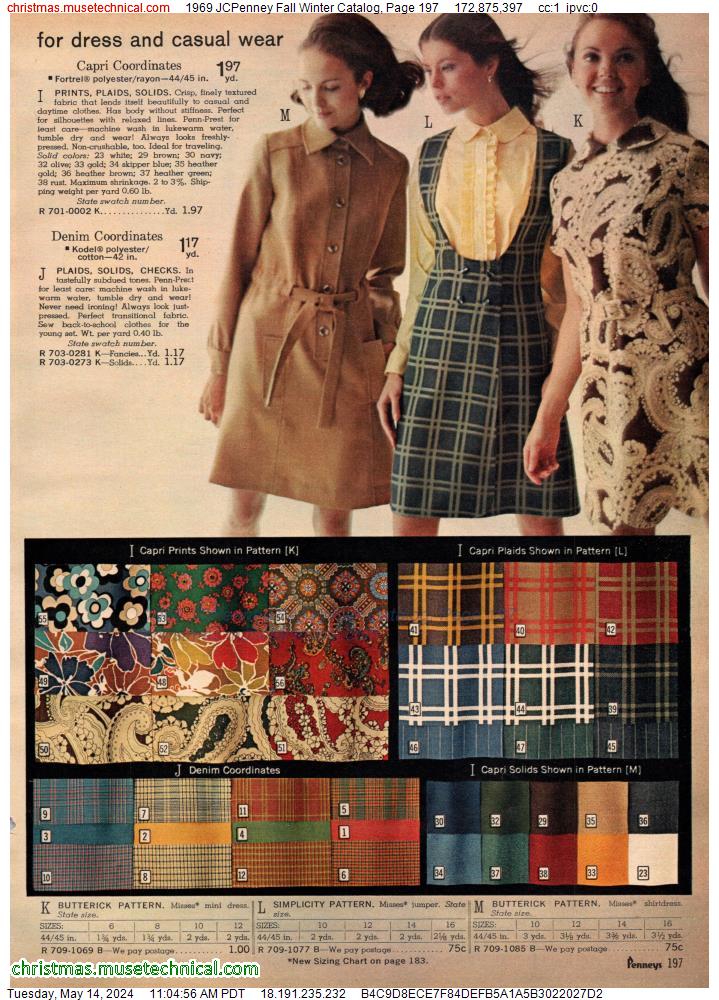 1969 JCPenney Fall Winter Catalog, Page 197