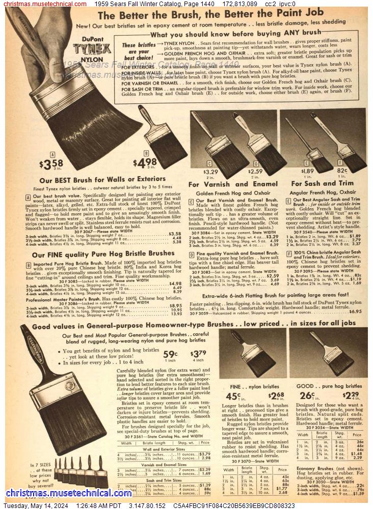 1959 Sears Fall Winter Catalog, Page 1440