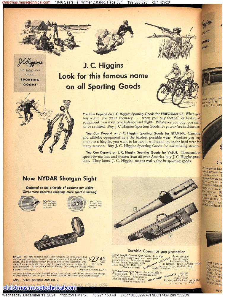 1946 Sears Fall Winter Catalog, Page 534