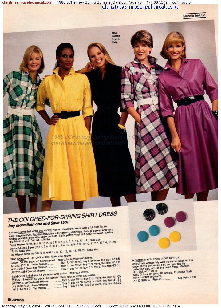 1986 JCPenney Spring Summer Catalog, Page 70
