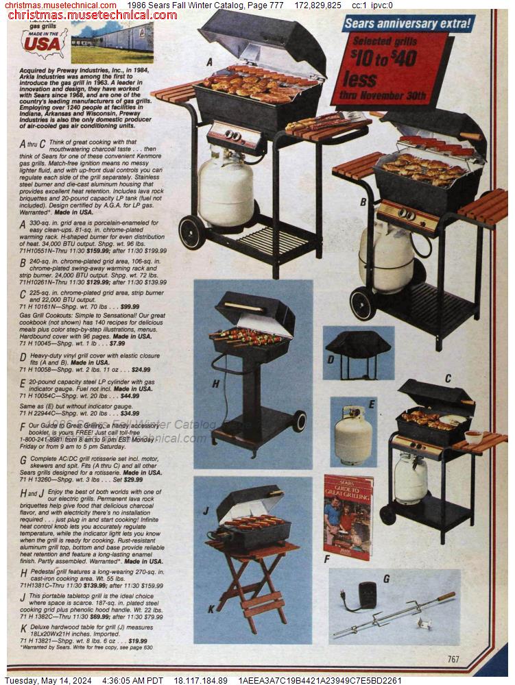 1986 Sears Fall Winter Catalog, Page 777