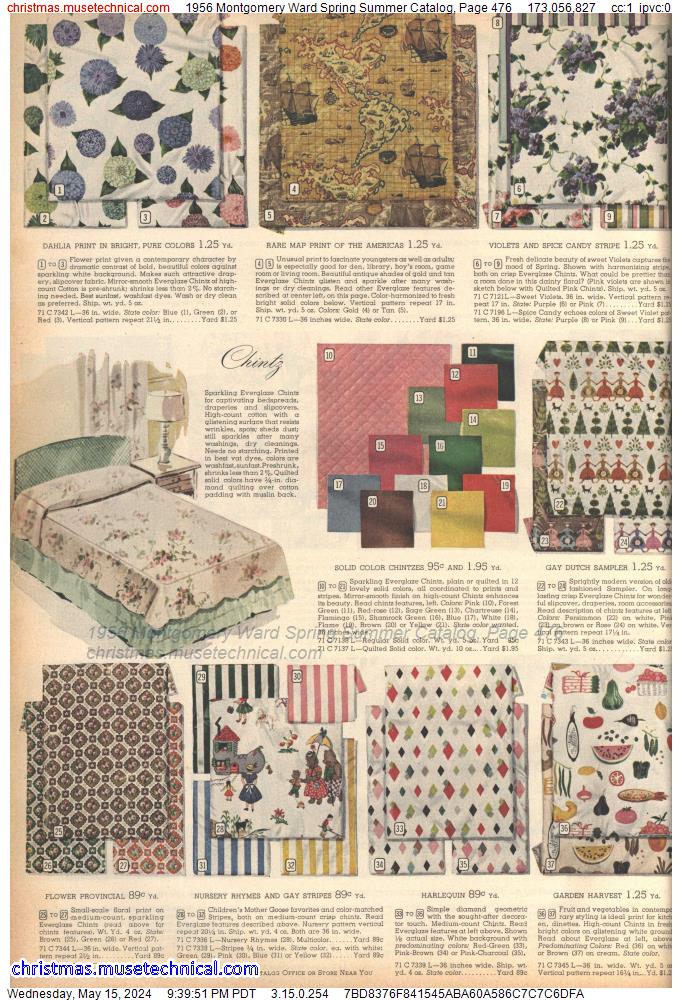 1956 Montgomery Ward Spring Summer Catalog, Page 476