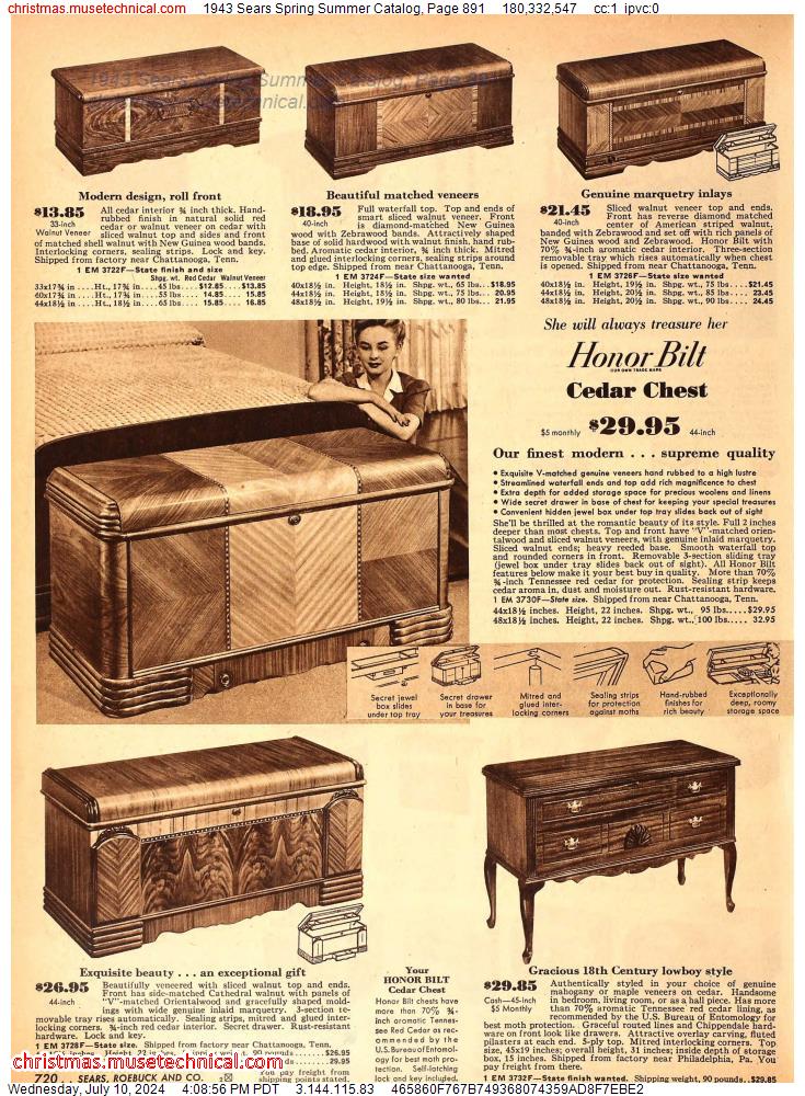 1943 Sears Spring Summer Catalog, Page 891
