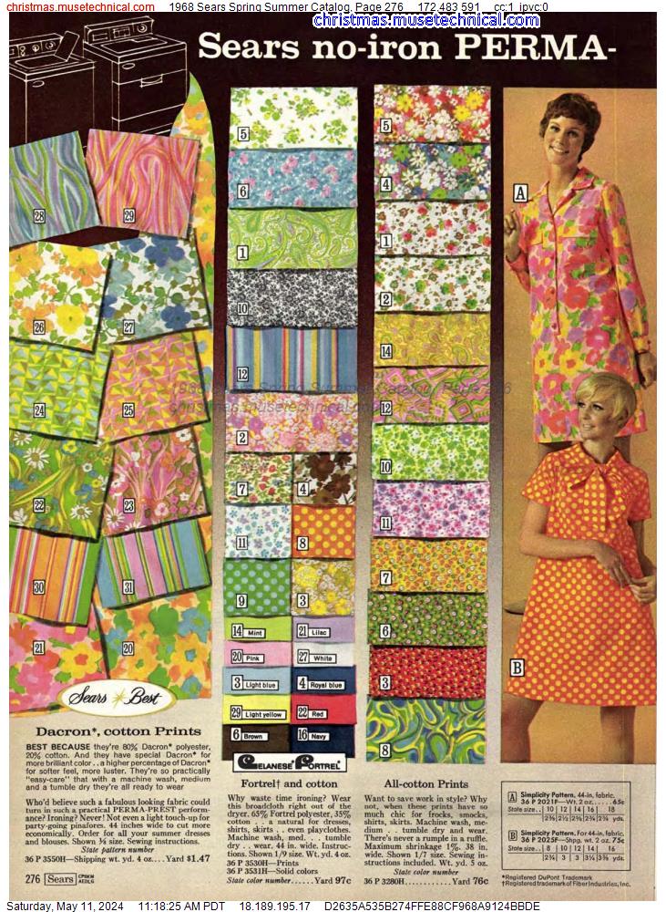 1968 Sears Spring Summer Catalog, Page 276