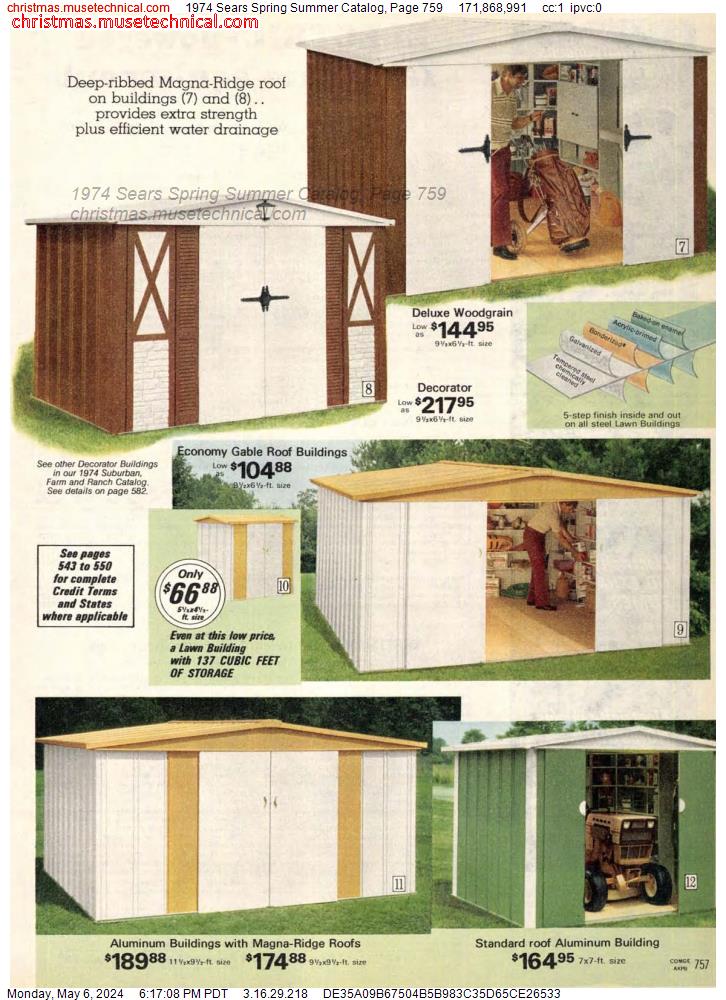1974 Sears Spring Summer Catalog, Page 759