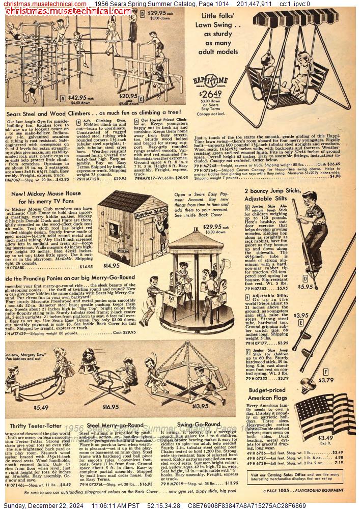 1956 Sears Spring Summer Catalog, Page 1014