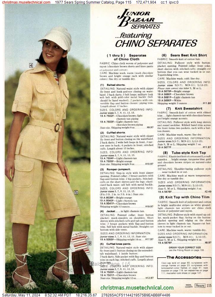 1977 Sears Spring Summer Catalog, Page 115