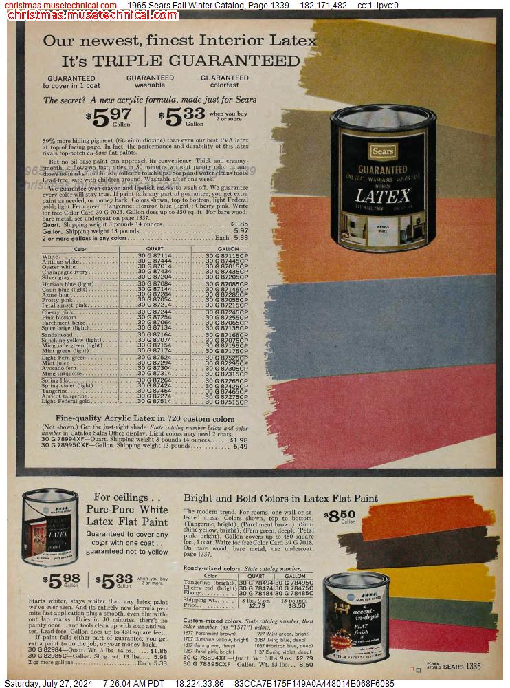 1965 Sears Fall Winter Catalog, Page 1339