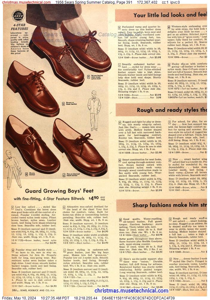1956 Sears Spring Summer Catalog, Page 391