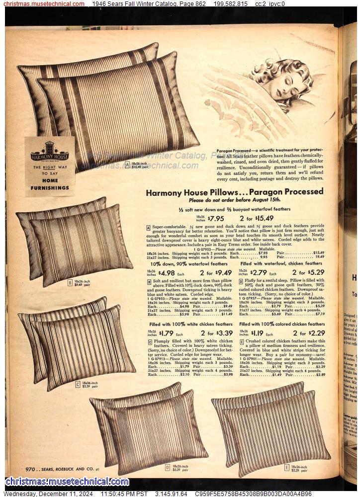 1946 Sears Fall Winter Catalog, Page 862