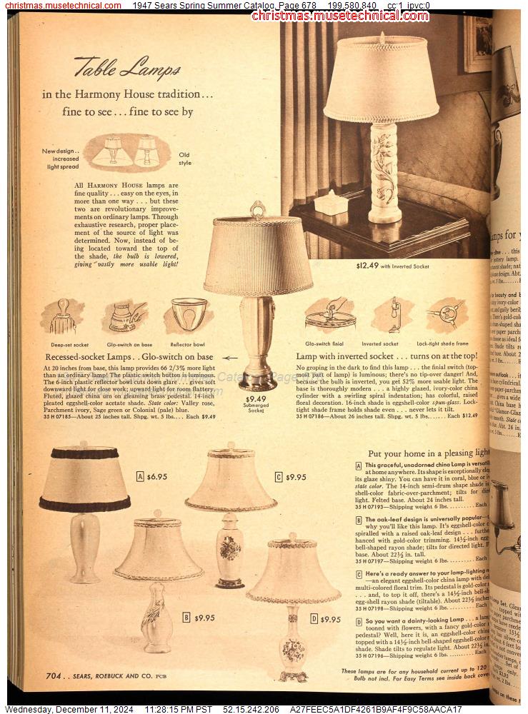 1947 Sears Spring Summer Catalog, Page 678