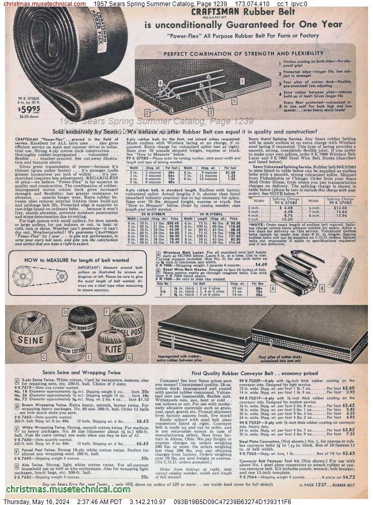 1957 Sears Spring Summer Catalog, Page 1239