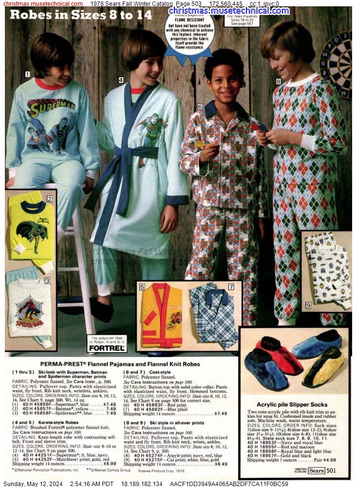 1978 Sears Fall Winter Catalog, Page 503